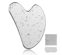 Alyvisun Gua Sha Stainless Steel, Gua Sha Tool Skin Depuffing, Cold Uplift Facial Massage Board with Carrying Bag & Cleaning Cloth for Whole Body