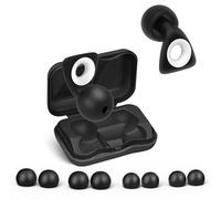 Alyvisun Noise Cancelling Ear Plugs for Sleeping, Reusable Earplug | Soft Silicone Sleep Earplugs for Concert, Deep Focus, Studying, Traveling-Black (S/L)