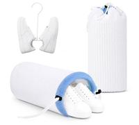 Alyvisun Shoe Washing Machine Bag 2 Pack, Reusable Trainer Laundry Bags with Drawstring Lock, 360° Deep Cleaning 3D Mesh for Washing Machine, Includes Drying Rack for Shoes
