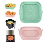 Alyvisun Silicone Air Fryer Liners, 2PCS Reusable Airfryer Tra