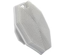 Alyvisun Silicone Body Scrubber with Hook and Suction, Handheld Shower Bath Brush for Gently Exfoliating & Massaging, Cleansing Brush for All Skin Types (Gray)