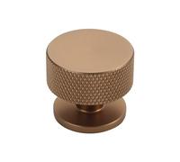 Alzassbg 10 Pack Dark Champagne Bronze Cabinet Knobs, 1.2 Inch Diameter, Bronze, Round, Traditional Style, Easy to Install, Cabinet and Furniture Knobs