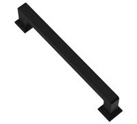 Alzassbg 10 Pack Matt Black Cabinet Pulls, 5 Inch(128mm) Hole Centers Cabinet Handles Square Kitchen Hardware for Cabinets AL3046MB