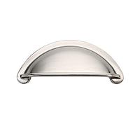 Alzassbg AL3032SN Brushed Satin Nickel, 3 Inch(76mm) Hole Centers Cabinet Hardware Bin Cup Drawer Handles Pulls 10 Pack