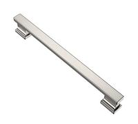 Alzassbg Brushed Satin Nickel Cabinet Pulls and Handles 5 Pack, AL3061SN | 7 Inch(177mm) Hole Center, Solid Metal Build, Rectangle Decorative Cabinet Handles, for Cabinets and Drawers
