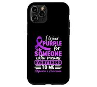 Alzheimer Frontotemporal Dementia Purple Ribbon Memory Loss Case for iPhone 11 Pro