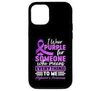 Alzheimer Frontotemporal Dementia Purple Ribbon Memory Loss Case for iPhone 12/12 Pro