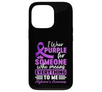 Alzheimer Frontotemporal Dementia Purple Ribbon Memory Loss Case for iPhone 13 Pro