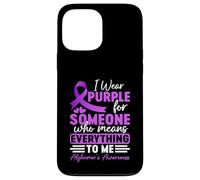 Alzheimer Frontotemporal Dementia Purple Ribbon Memory Loss Case for iPhone 13 Pro Max