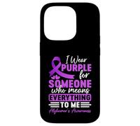 Alzheimer Frontotemporal Dementia Purple Ribbon Memory Loss Case for iPhone 14 Pro