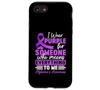 Alzheimer Frontotemporal Dementia Purple Ribbon Memory Loss Case for iPhone SE (2020) / 7/8