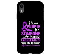 Alzheimer Frontotemporal Dementia Purple Ribbon Memory Loss Case for iPhone XR