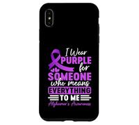 Alzheimer Frontotemporal Dementia Purple Ribbon Memory Loss Case for iPhone XS Max