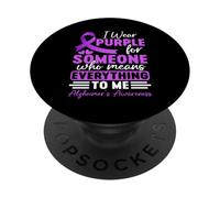 Alzheimer Frontotemporal Dementia Purple Ribbon Memory Loss PopSockets Adhesive PopGrip