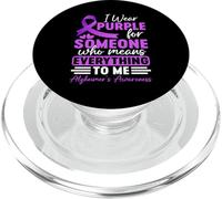 Alzheimer Frontotemporal Dementia Purple Ribbon Memory Loss PopSockets PopGrip for MagSafe
