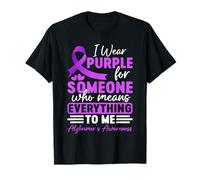 Alzheimer Frontotemporal Dementia Purple Ribbon Memory Loss T-Shirt