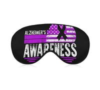 Alzheimer’sAwareness Sleep Masks Eye Cover Blackout with Adjustable Elastic Strap Night Blindfold for Women Men Yoga Travel Nap