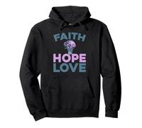 Alzheimers Awareness Cure - Brain Faith Hope Love Alzheimers Pullover Hoodie