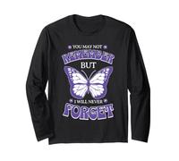 Alzheimers Awareness Dementia Purple-Ribbon Forget-me-not Long Sleeve T-Shirt
