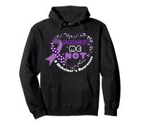 Alzheimers Awareness Dementia Purple-Ribbon Forget-me-not Pullover Hoodie