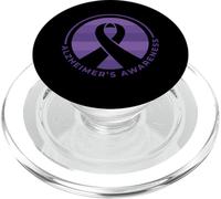 Alzheimer's Awareness Disease Purple Ribbon Dementia Memory PopSockets PopGrip for MagSafe