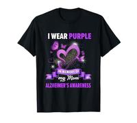 Alzheimer's Awareness Gift I Wear Purple In Memory Of My Mom T-Shirt
