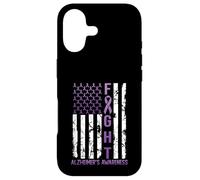 Alzheimer's Awareness Month Day USA Flag Ribbon Purple Case for iPhone 17