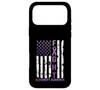 Alzheimer's Awareness Month Day USA Flag Ribbon Purple Case for iPhone 17 Pro Max