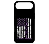 Alzheimer's Awareness Month Day USA Flag Ribbon Purple Case for iPhone Air