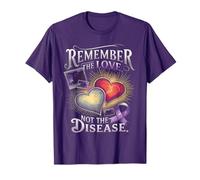 Alzheimer's Awareness Purple Ribbon Dementia Support T-Shirt