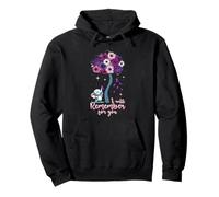Alzheimer's Awareness Purple Ribbon Elephant Pullover Hoodie