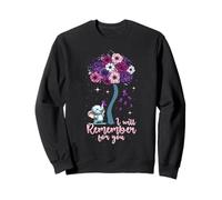 Alzheimer's Awareness Purple Ribbon Elephant Sweatshirt