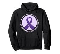 ALZHEIMER'S AWARENESS PURPLE RIBBON Memory Loss Walk Pullover Hoodie
