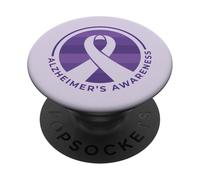 ALZHEIMER'S AWARENESS PURPLE RIBBON Memory Walk Meme PopSockets Adhesive PopGrip