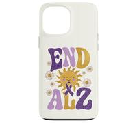 Alzheimer's Awareness Purple Ribbon Retro Daisy Sun End ALZ Case for iPhone 13 Pro Max