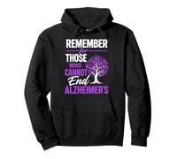 Alzheimers Awareness Purple Ribbon Support Pullover Hoodie
