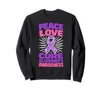 Alzheimers Awareness Purple Ribbon Support Sweatshirt