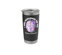 Alzheimer's Dementia Awareness Support Brain I Will Remember Stainless Steel Insulated Tumbler