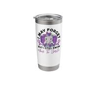 Alzheimer's Dementia Awareness Support Elephant I May Forget Stainless Steel Insulated Tumbler
