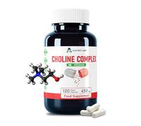 Alzuro Labs Choline Complex | Choline Bitartrate, Citicoline (CDP-Choline) & Phosphatidylserine | 120 Vegan Capsules | GMP & 3rd Party Lab Tested