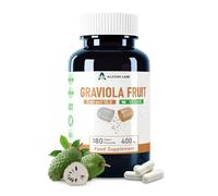 ALZURO LABS Soursop Graviola Fruit Extract - 180 Vegan Capsules | High Strength Antioxidant & Immune Support Supplement | 4,000mg Equivalent to Raw Root | 6 Month Supply | Non-GMO, GMP & Lab Tested