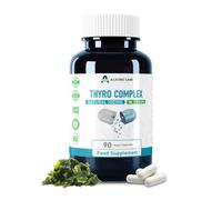 Alzuro Labs Thyro Complex | Natural Iodine from Kelp, L-Tyrosine, Selenium & Zinc | Thyroid Support Formula | 90 Vegan Capsules (3-Month Supply) | Non-GMO, GMP Certified | 3rd Party Lab Tested