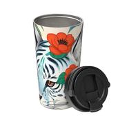 ALZYFC Cute White Tiger Carry An Insulated Coffee Mug. Stylish 500ml Thermos That Keeps Drinks Hot For Hours, Perfect For Coffee, Tea And More.