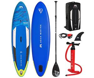 AM AQUA MARINA Unisex Adult - All-around Isup, 3.2m/15cm, Beast Advanced All Around iSUP 3 2m 15cm with paddle and safety leash, Blau, 320 x 81 15 cm EU