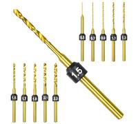 AM ARROWMAX Twist Mini Micro Drill Bits Set, 0.5mm-2.3mm, Size Marked,Titanium Coated High Speed Steel Jewelry Drill Bits, 3/32-Inch Shank, Hole Drilling Tool for DIY, Wood, Bead, Plastic (Set A)