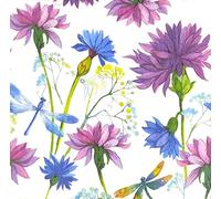 AM Décor - 20 Count Soft 3-Ply Tissue Decoupage Luncheon Paper Napkins -13" x 13" (Unfolded) (Flowers with Dragonfly)