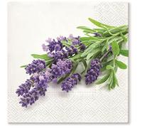 AM Décor - 20 Count Soft 3-Ply Tissue Decoupage Luncheon Paper Napkins -13" x 13" (Unfolded) (Natural Lavender)