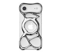 AM Emptiness iPhone Air Case - Ultra-Light Clear PC Protective Case with Liquid Metal Skeleton Design, Hollow Frame for Better Heat Dissipation, MagSafe Compatible with Premium Metal-Like Finish