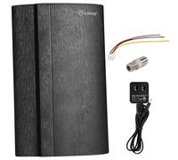 AM/FM Antenna - Antop AT-212FM with Built-in Digital Booster to Improve Reception, Includes 6ft Coaxial Cable - FM Antenna for Stereo Receiver Indoor