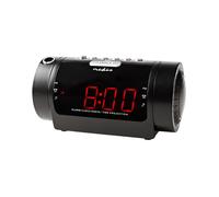 AM/FM Digital LED Radio Alarm Clock with Time Projection and Snooze Function